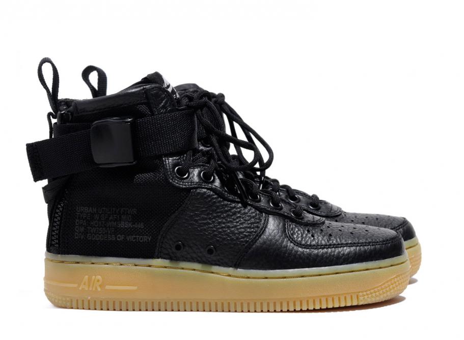 nike air force 1 mid black gum