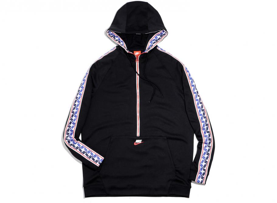 nike hoodie tape demi zip