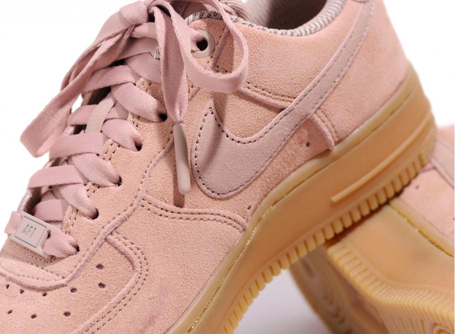 pink suede nike air force 1