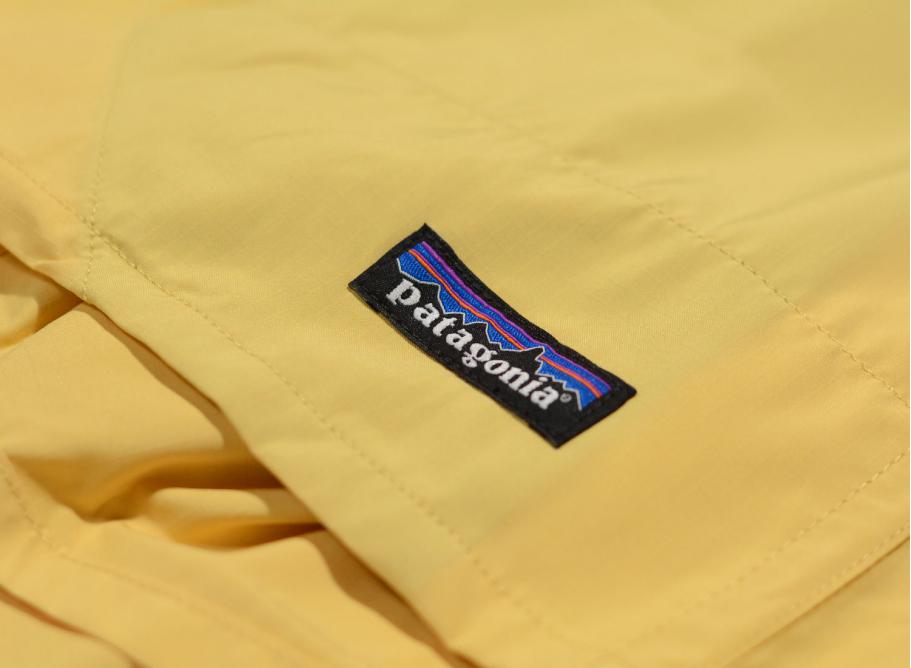 Surfboard yellow patagonia baggies clearance