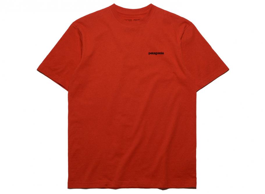 Patagonia P6 Logo Responsibili Tee Fire Soldes Novoid Plus