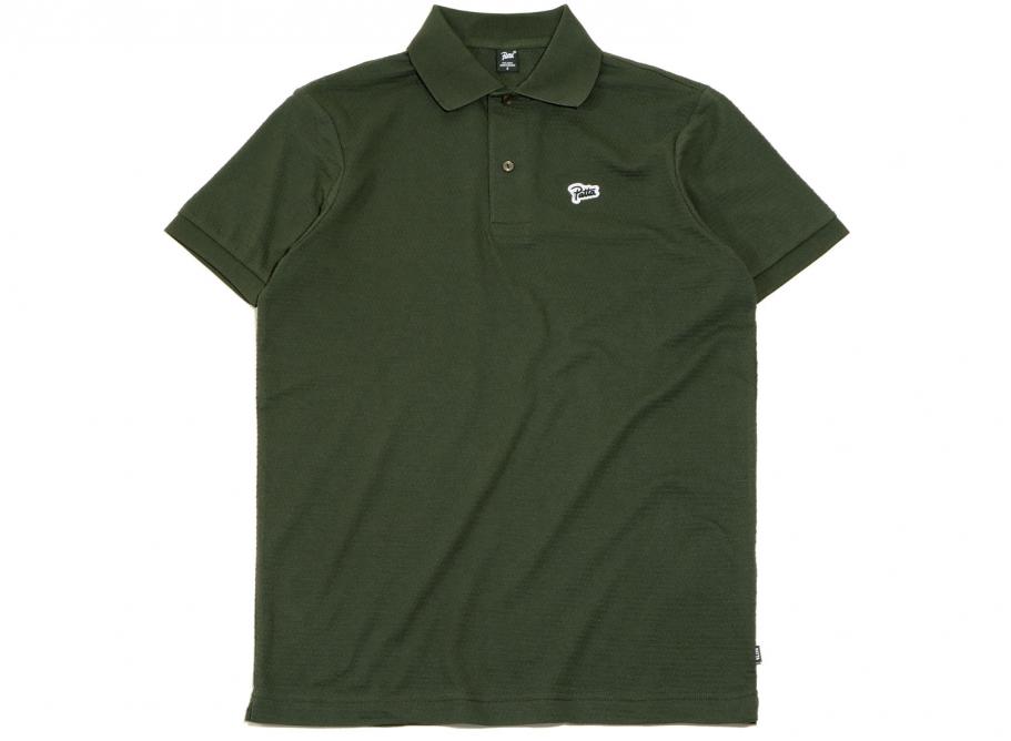 Patta Pointelle Shortsleeve Polo Peat / Novoid Plus