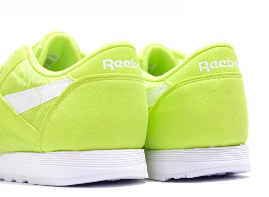 neon green reebok classics