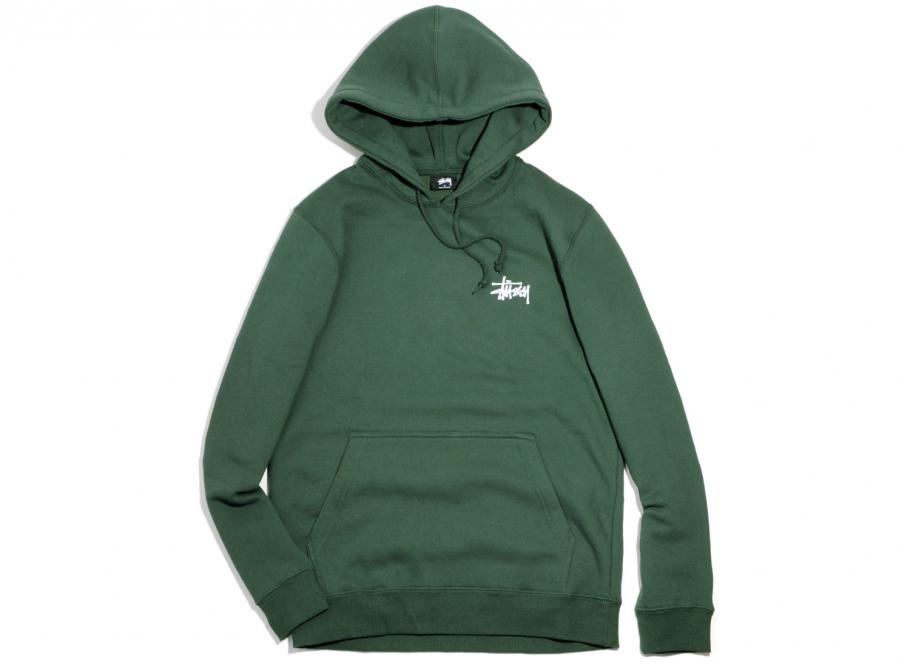 dark green stussy hoodie