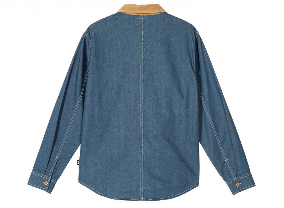Stussy Cord Denim Mix Shirt Khaki / Novoid Plus