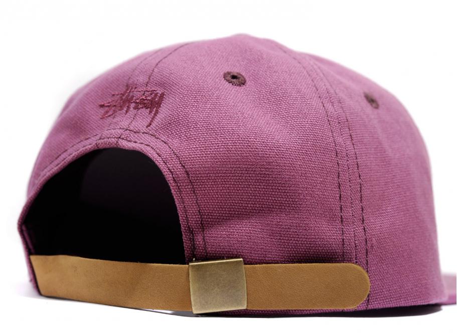 Red STUSSY FELT S Canvas Strapback