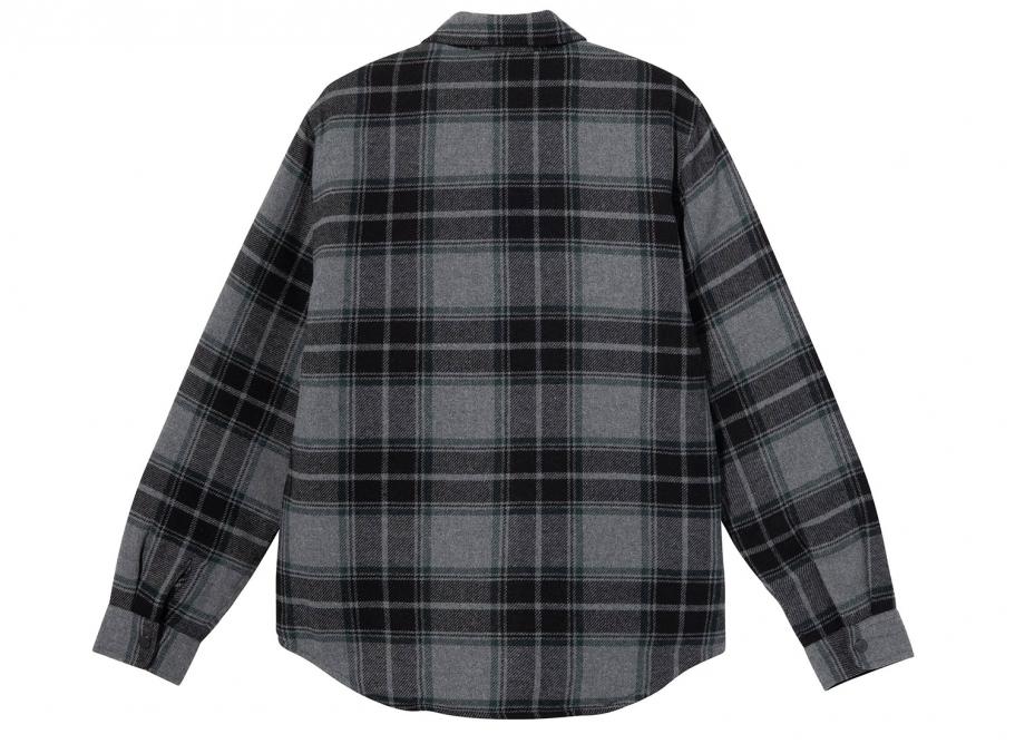 Stussy Max Plaid Quilted Shirt Grey · Ultimate Sneaker Store