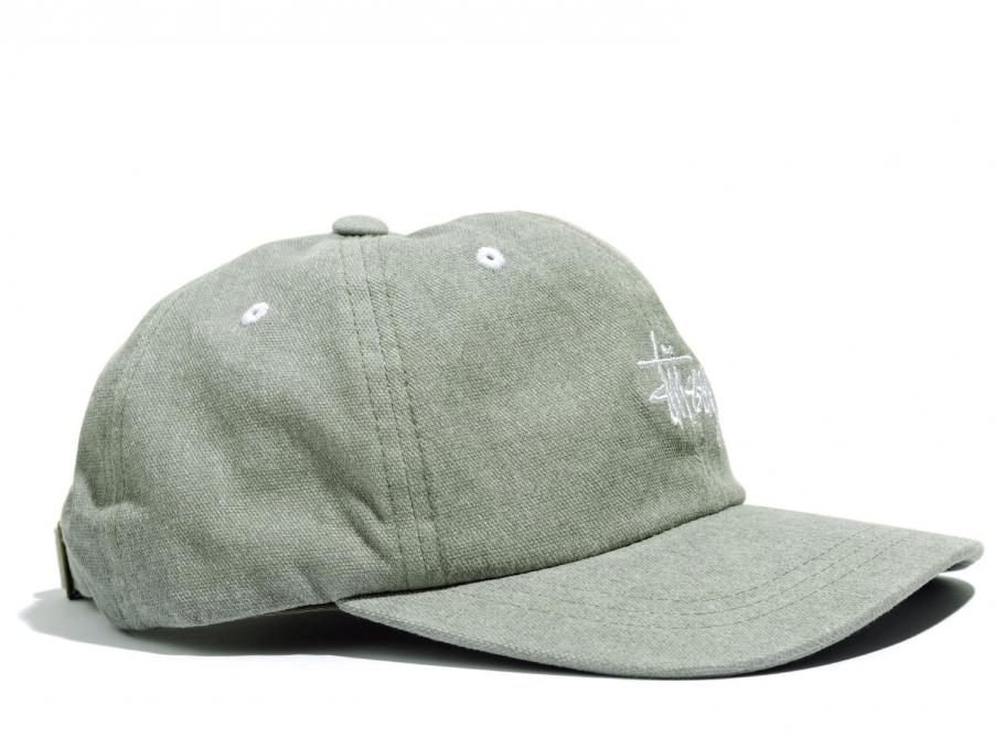 Stussy Washed Stock Low Pro Cap Green