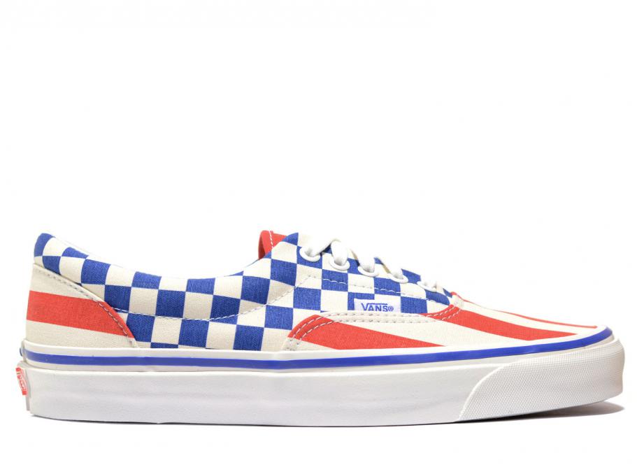red and blue vans