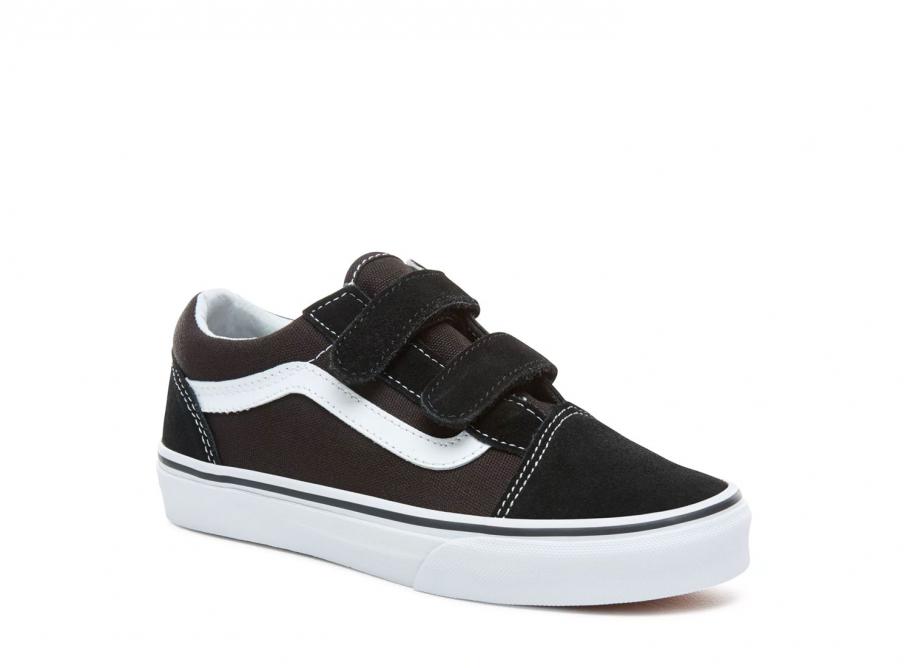 junior old skool vans black and white
