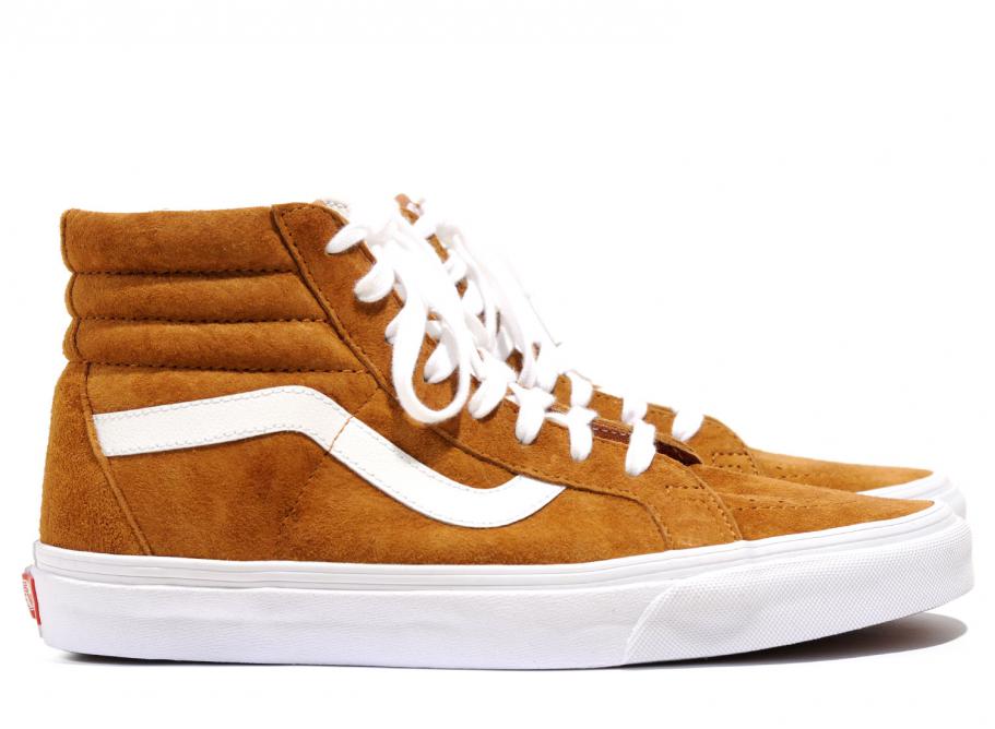 vans sk8 hi reissue leather brown