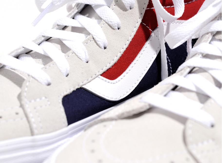 white red and blue vans