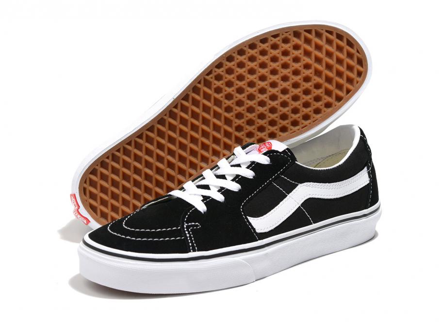 low cut black vans