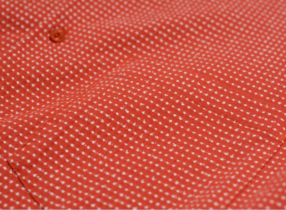 ymc p2qao mitchum sashiko stitch shirt red 150 00 epuisé ymc p2qao