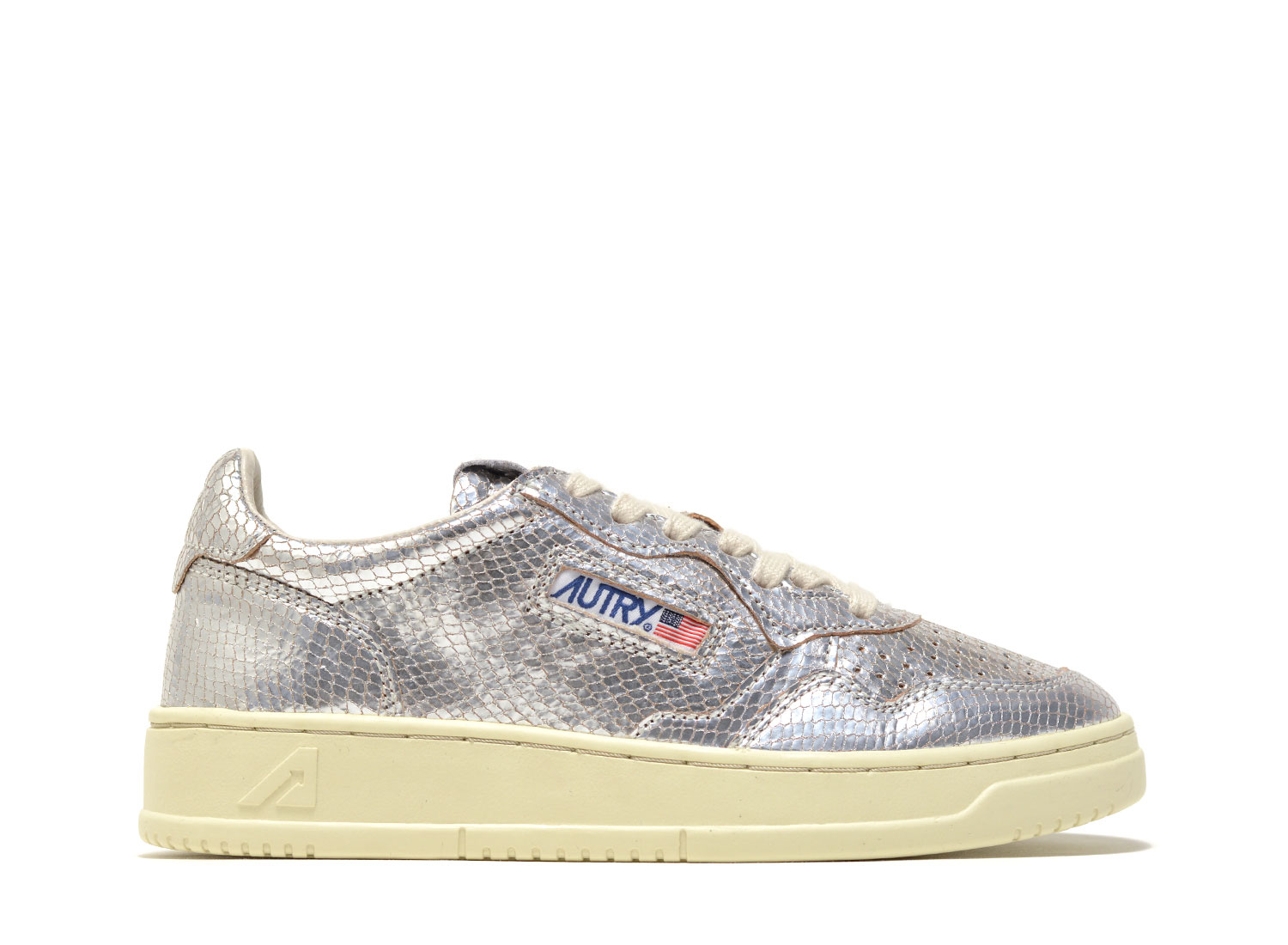 Autry 01 Low MS02 Wom Metal / Snake Silver - Novoid Plus