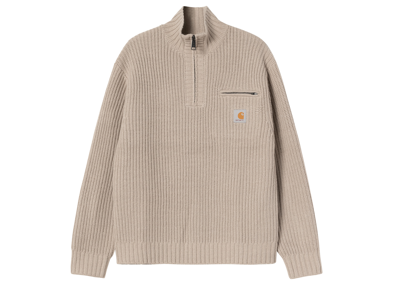 Carhartt WIP Detroit Half Zip Sweater Fleur De Sel I035398_2LP_XX_03