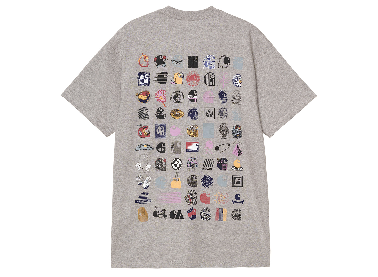 Carhartt WIP C Logo Archive Tshirt Grey Heather I035439_V6_XX_03
