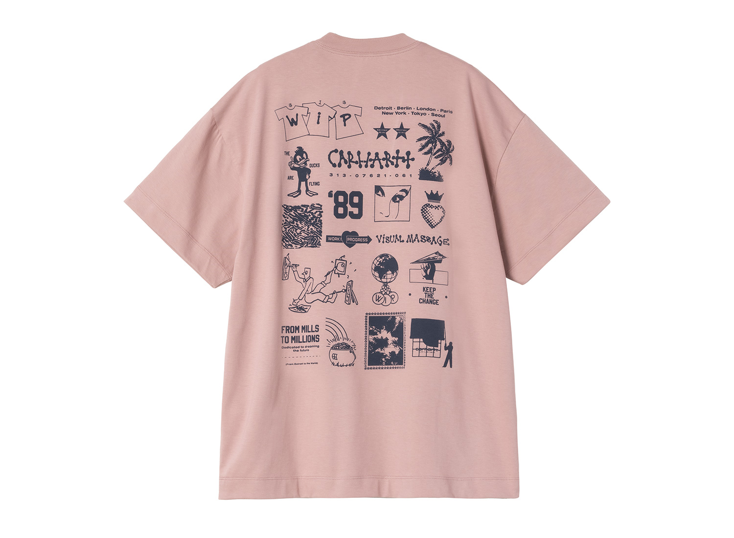 Carhartt WIP Femme Modal Tshirt Glassy Pink I035505_1NJ_XX_03