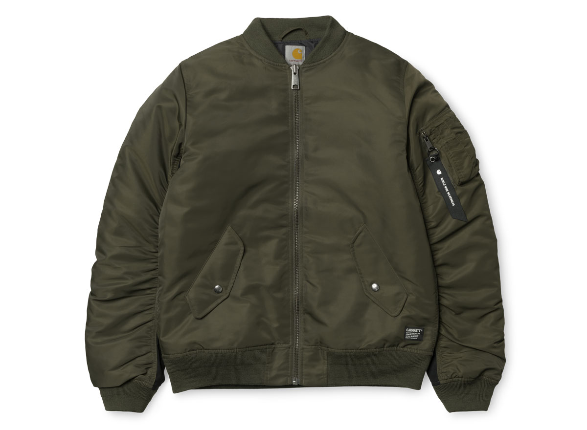 Carhartt WIP Ashton Bomber Jacket Cypress Black Novoid Plus