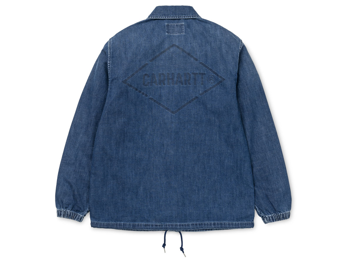 carhartt wip デニム　コーチジャケット Carhartt WIP Denim Coach Jacket Blue True Stone - Novoid Plus