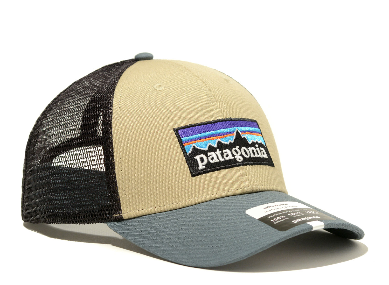 Patagonia P-6 Logo LoPro Trucker Hat El Cap Khaki Novoid Plus