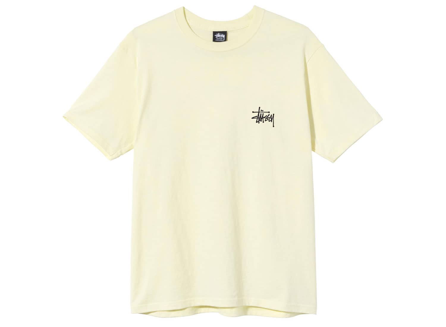 STUSSY BASIC STUSSY TEE PALE YELLOW