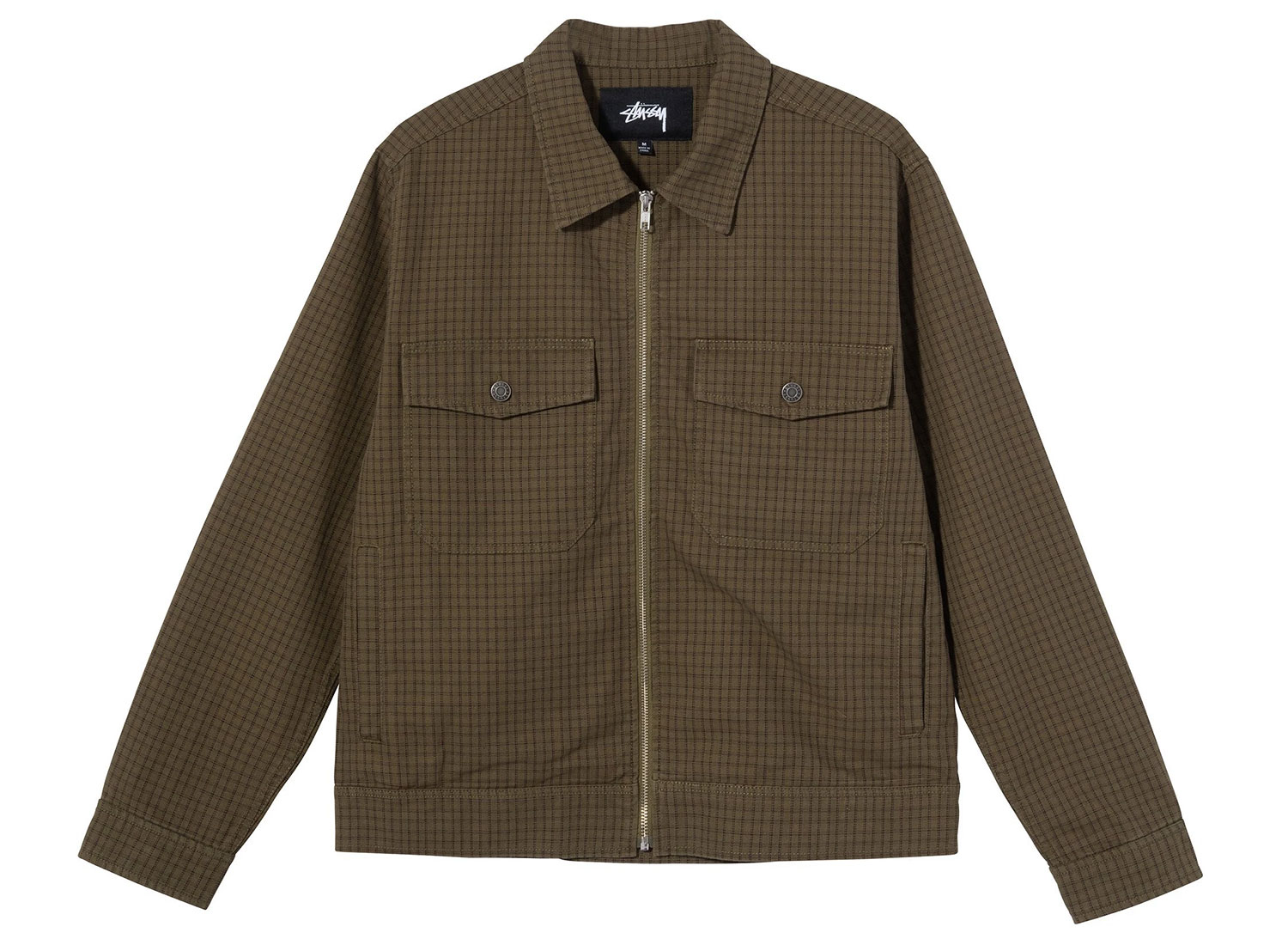 Stussy Plaid Jacket Garage 良品 S】stussy レザーパッチ チェック