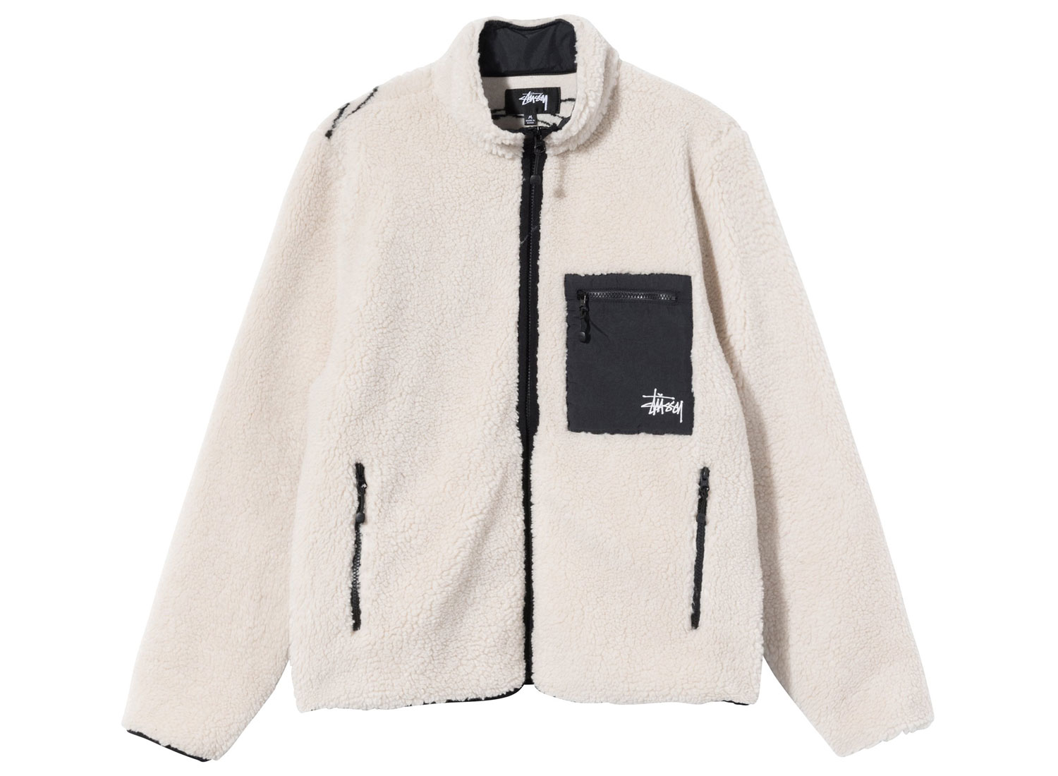 Stussy Venus Jacquard Sherpa Jacket Natural - Novoid Plus
