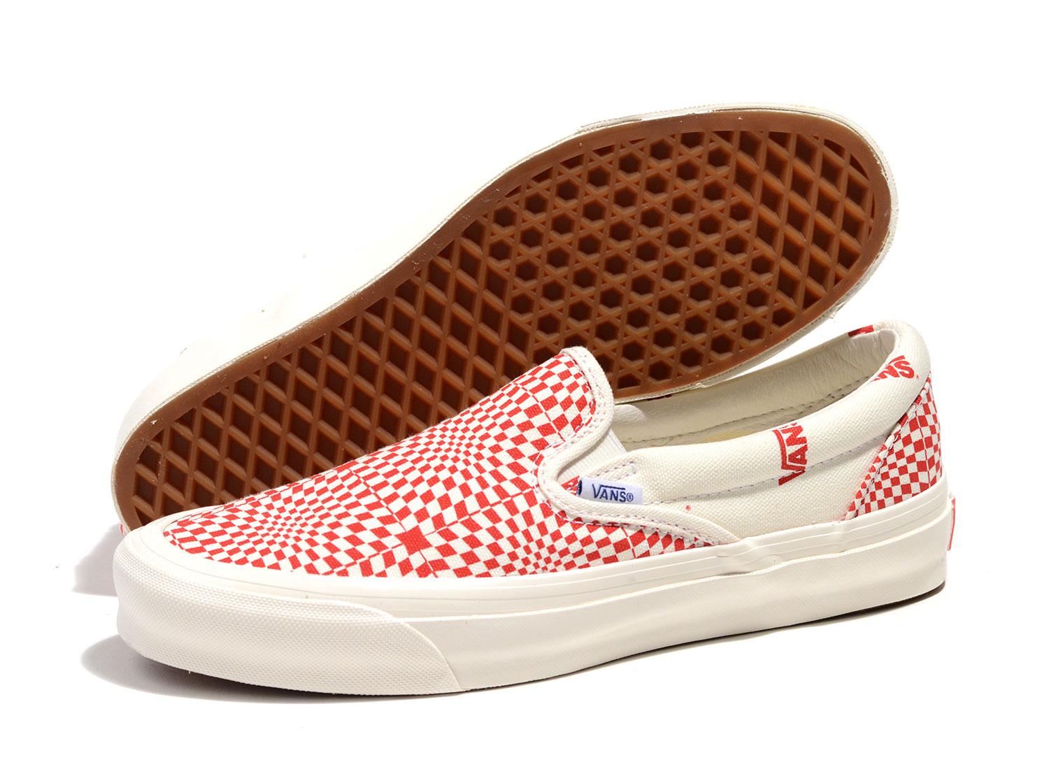 Vans Vault OG Classic Slip-On Optical Checkerboard Red