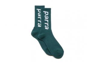 By Parra Lower Case Crew Socks Pine Green
