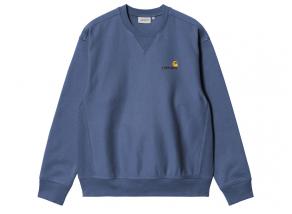 Carhartt American Script Sweatshirt Blue Iris I025475