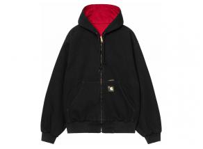 Carhartt WIP 50 Years Anniversary OG Active Jacket Canvas Black / USA Red Rinsed I036412_3GJ_02_03