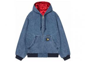 Carhartt WIP 50 Years Anniversary OG Active Jacket Denim Blue / USA Red Stone Bleached I035966_3FZ_12_03