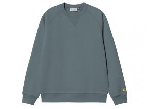 Carhartt WIP Chase Sweatshirt Cozy Blue / Gold I033660