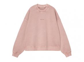 Carhartt WIP Femme Benton Sweat Glassy Pink Garment Dyed I034511_1NJ_GD_03