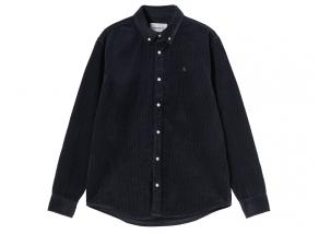 Carhartt WIP LS Madison Cord Shirt Dark Navy / Dark Navy I029958_0FH_XX_03
