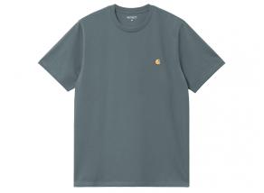 Carhartt WIP Chase Tshirt Cozy Blue / Gold I026391