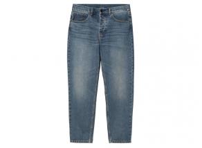 Carhartt Newel Pant Blue Dark Used Wash I029208