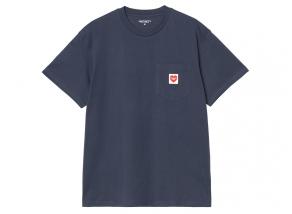 Carhartt Pocket Heart Tshirt Blue I032128
