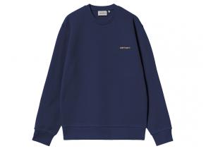 Carhartt Script Embroidery Sweat Ink / Air Yellow I034496