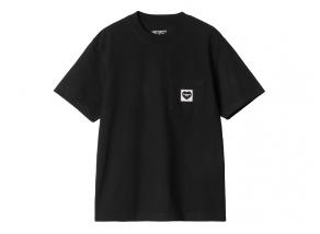 Carhartt Women Pocket Heart Tshirt Black / Black I032180
