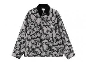 Carhartt WIP Women Tapestry Chore Coat Camo Duck Jacquard Black I035315_3CI_XX
