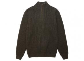 Colorful Standard Merino Quarter Zip Coffee Brown
