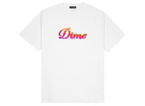 Dime Cursive Cloud Tee White