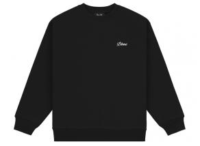 Dime Cursive Small Logo Crew Black
