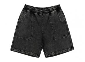 Dime Cyclone French Terry Shorts Black Snow Washed