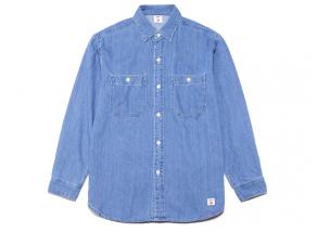 Edwin Denim Work Shirt Blue Light Used I035112