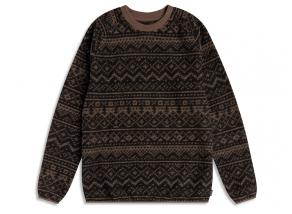 Kestin Junction Knitted Fairisle Sweat Peat / Black