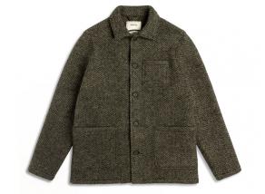 Kestin Ormiston Herringbone Wool Jacket Moss