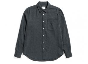 Norse Projects Algot Relaxed Wool Shirt Charcoal Melange